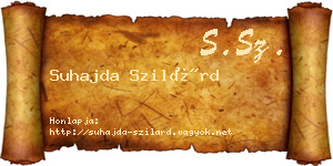 Suhajda Szilárd névjegykártya